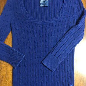 American Eagle Blue Cable Knit Sweater Size M